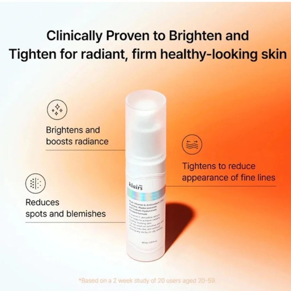 KLAIRS Freshly Juiced Vitamin Charging Serum 1oz Sealed NIB K-Beauty $35